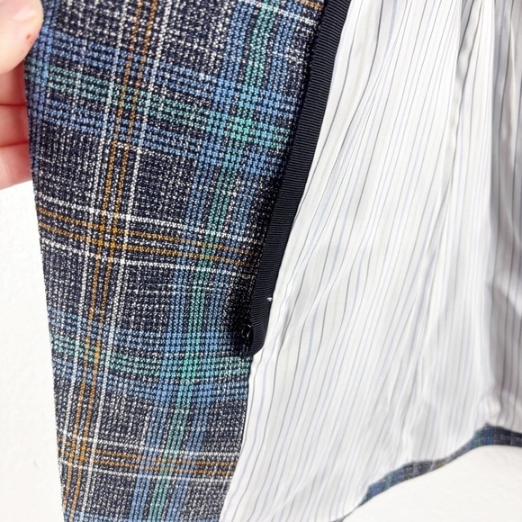 Veronica Beard Martel Dickey Cotton Linen Blend Plaid Dickey Jacket Blazer 2 - Picture 5 of 6